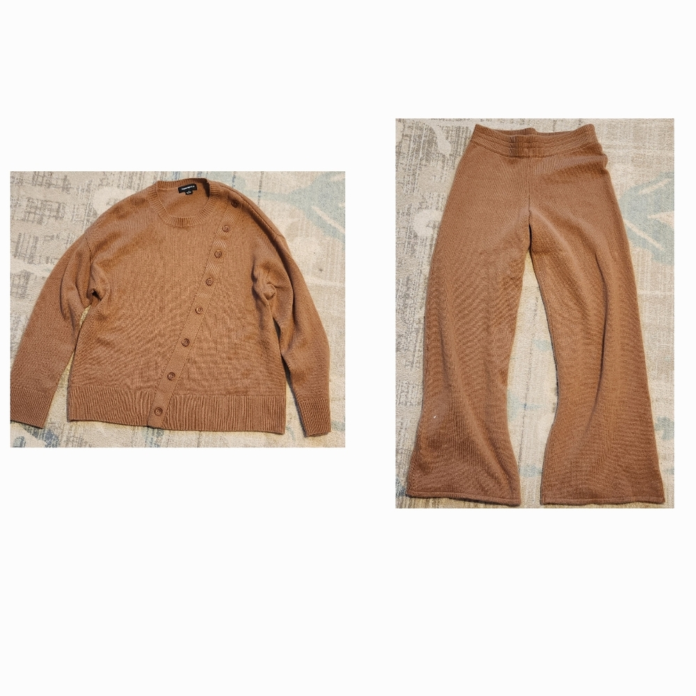 Summersalt Luxe Cashmere Blend 2pc Outfit. Size XS. Praline color. EUC